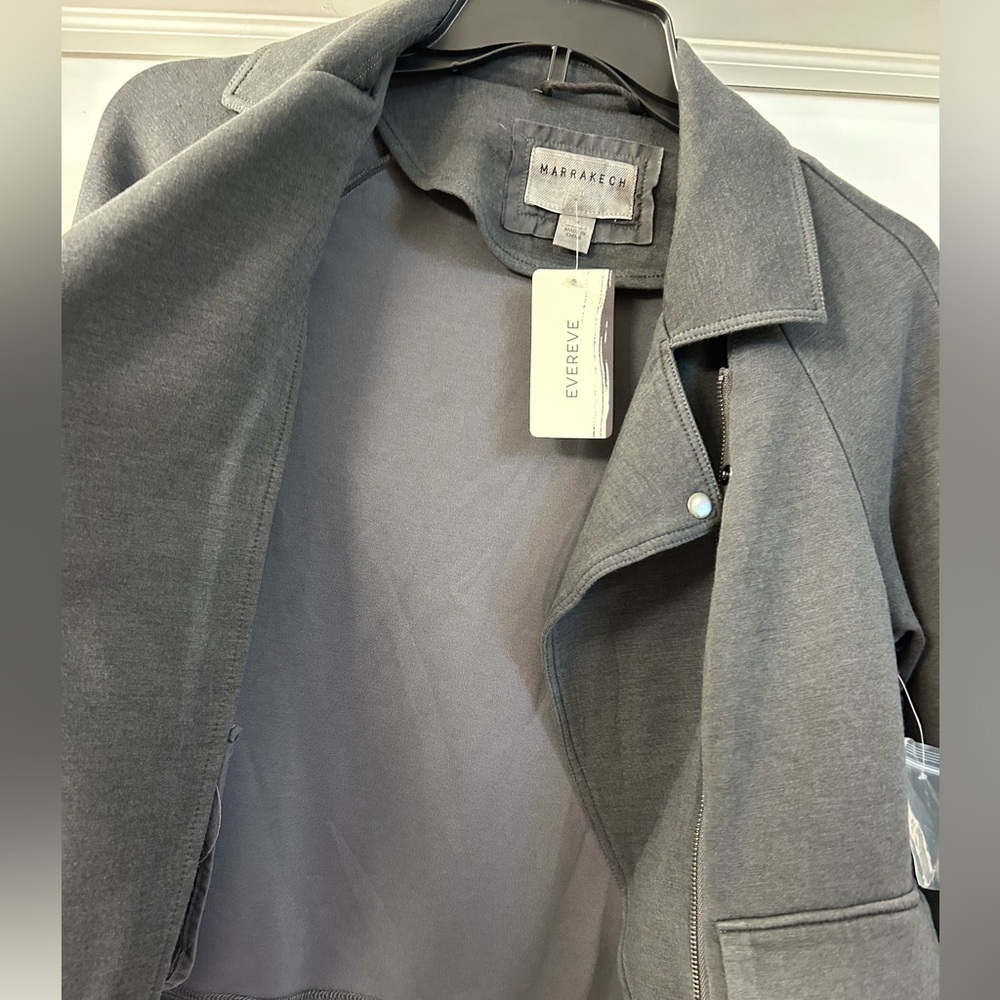 Marrakech Lange Jacket Knit Grey Moto Jacket Size Small NWT - Picture 9 of 13
